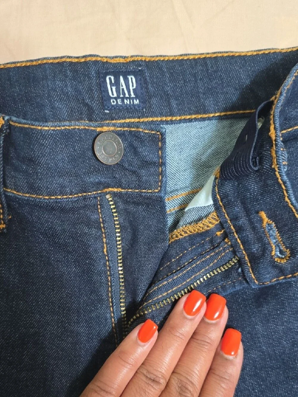 GAP Dark Blue Kids' Stretch Straight-Leg Jeans